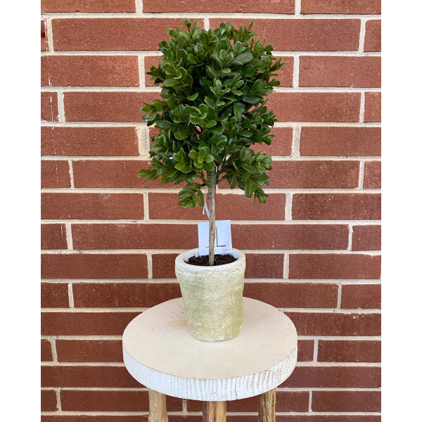 Faux Boxwood Topiary 16 inch