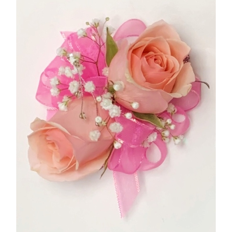 Prom - Pink Rose Wrist Corsage - Same Day Delivery in Greater