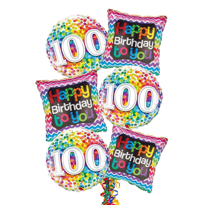 100th Birthday Balloon bouquet - Same Day Delivery