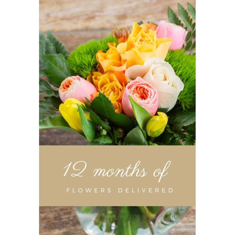 12 Month Flower Club - Same Day Delivery