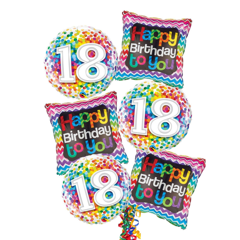 18TH Birthday Balloon Bouquet - Same Day Delivery