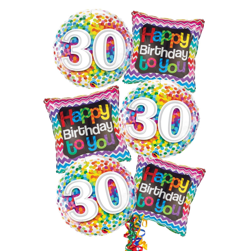 30th Birthday Balloon Bouquet - Same Day Delivery