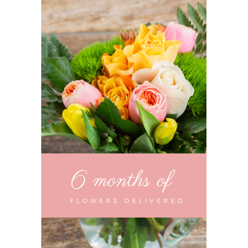 6 Month Flower Club - Same Day Delivery