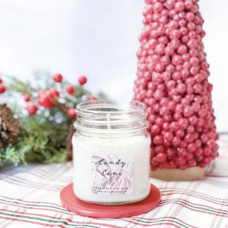 Candy Cane Candle - Same Day Delivery