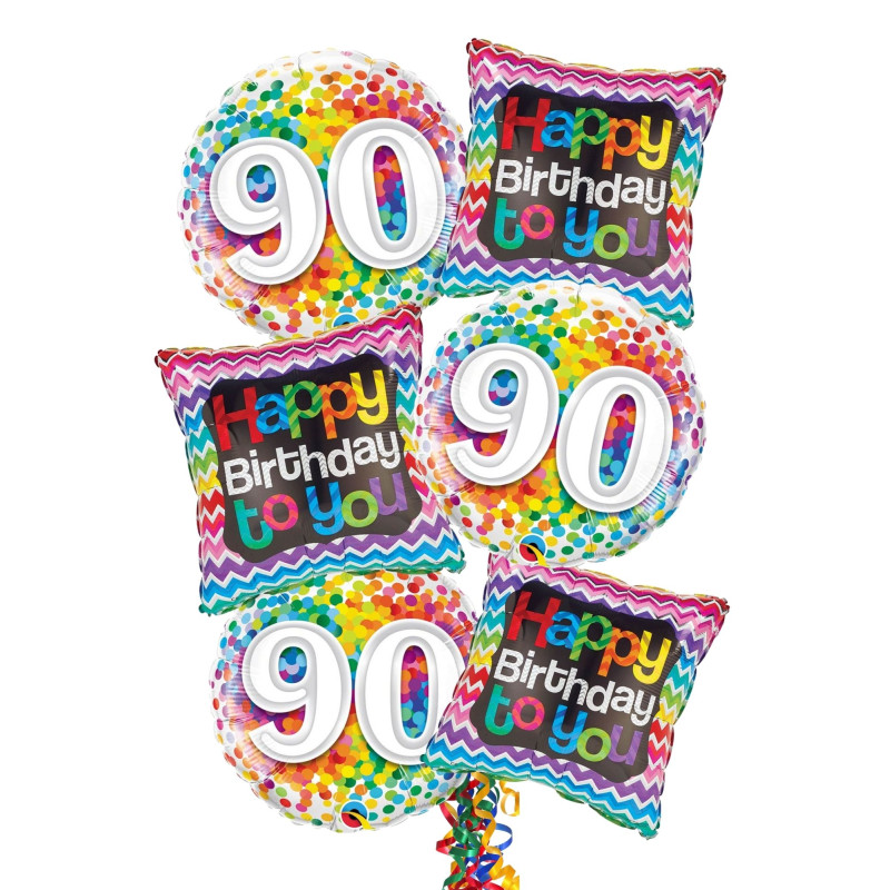 90th Birthday Balloon Bouquet - Same Day Delivery