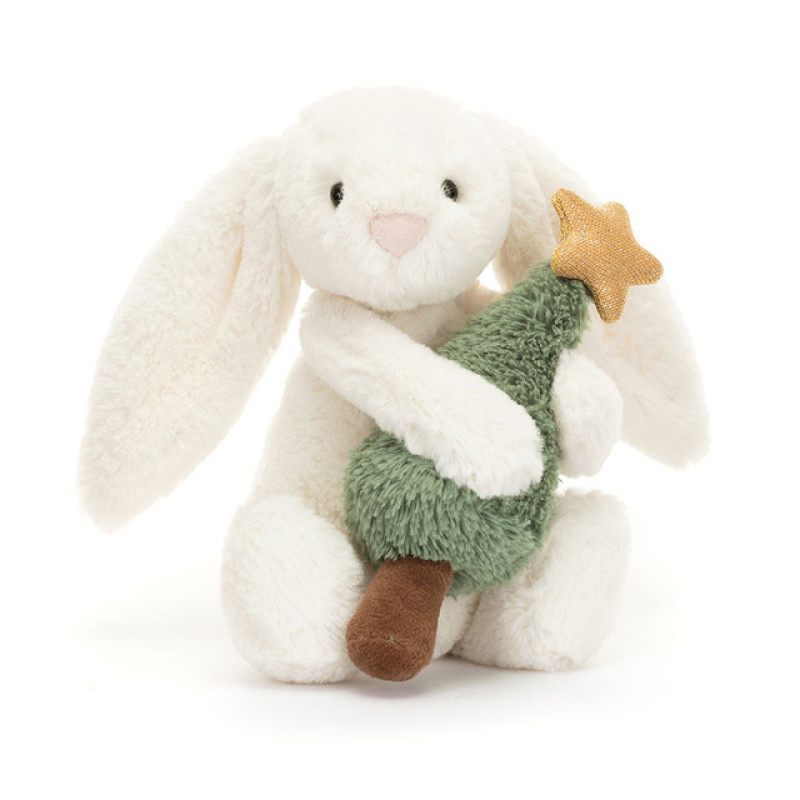 Bashful Bunny with Christmas Tree - Same Day Delivery