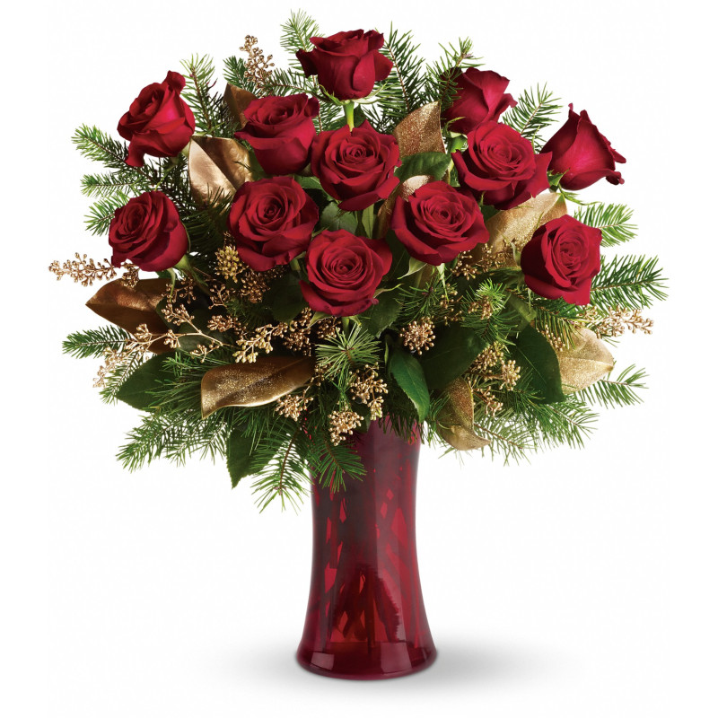 Christmas Rose Bouquet - Same Day Delivery