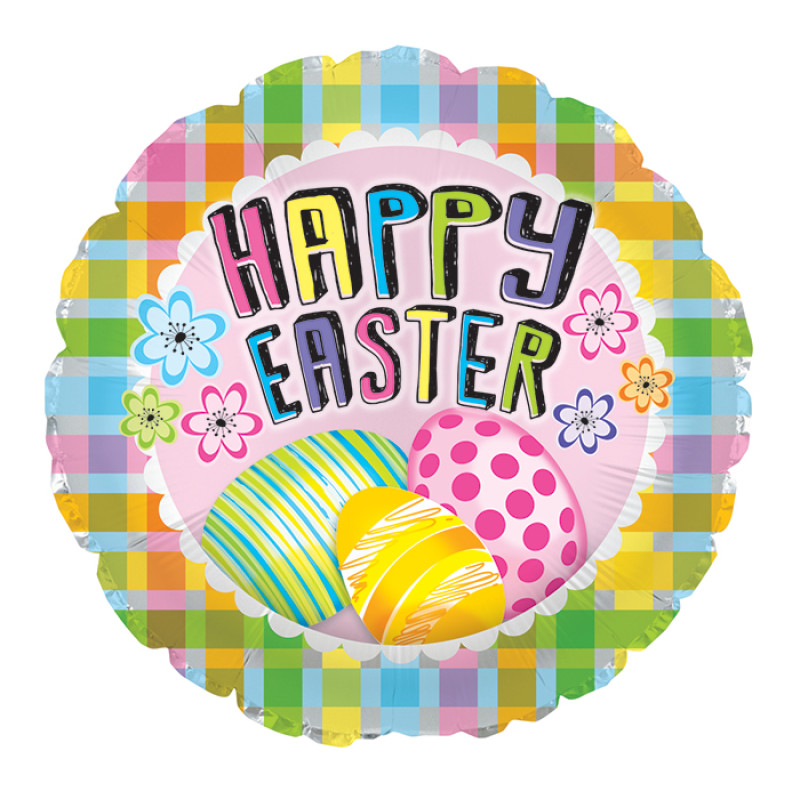 Easter Mylar Balloon 18 inch filled with helium - Same Day Delivery