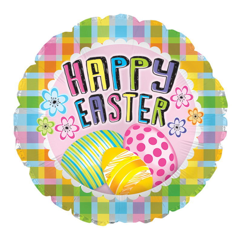 Easter Mylar Balloon 18 inch filled with helium - Same Day Delivery