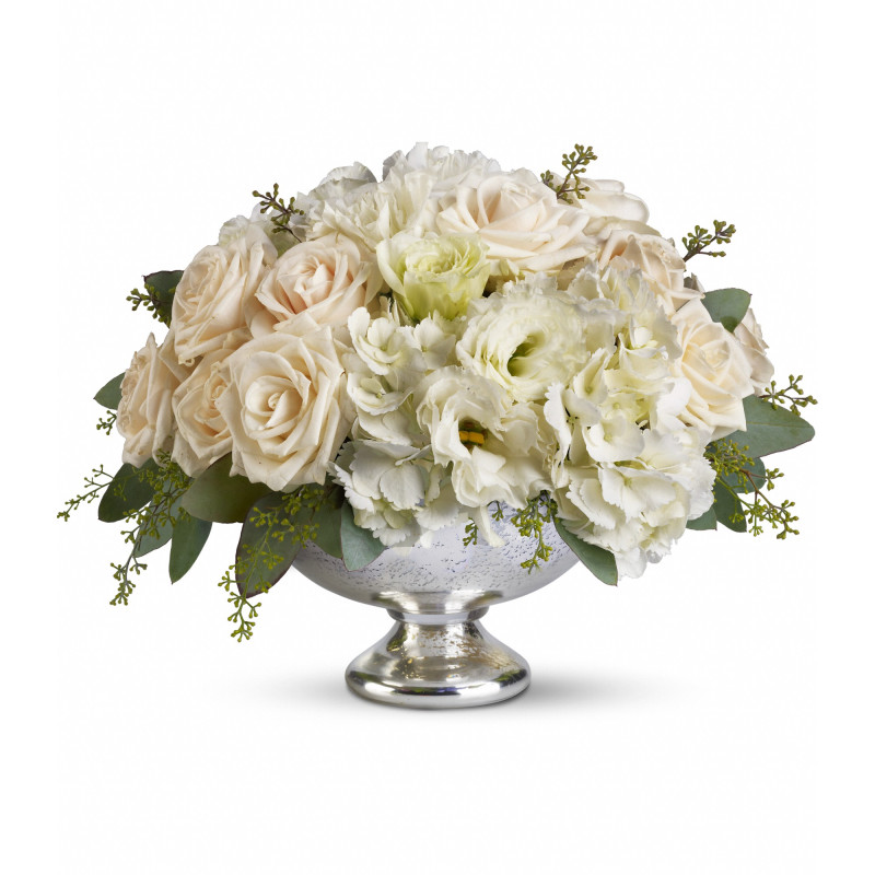 Elegant White Centerpiece - Same Day Delivery
