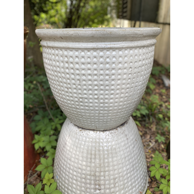 Pottery - White Waffle Pot Extra Large - Same Day Delivery in Greater Metro  Atlanta - Hall's Flower Shop - Same Day Flower Delivery » Hall's Flower Shop