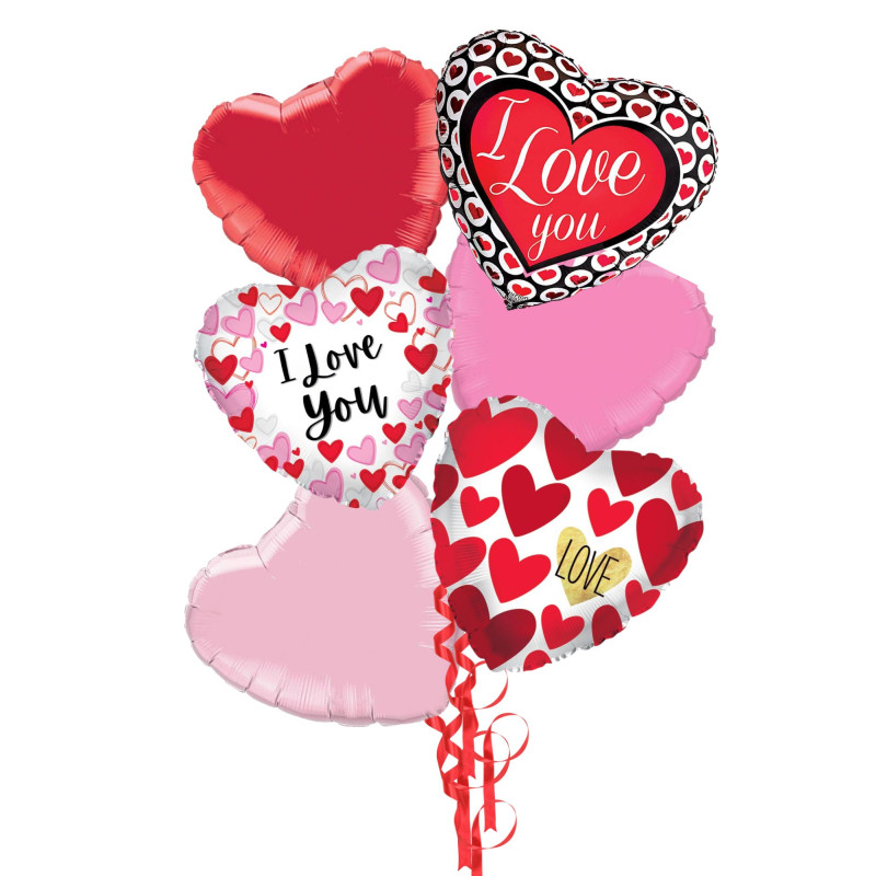 I Love You Mylar Balloon Bouquet - Same Day Delivery