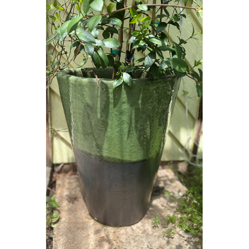 Green and Gray Frost Proof Pot  - Same Day Delivery