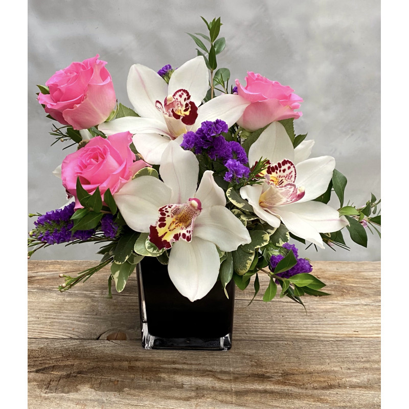 Orchids and Roses Bouquet - Same Day Delivery