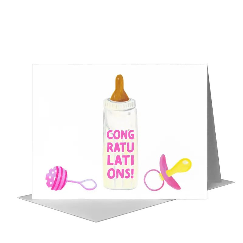 Baby Girl Full Size Greeting Card - Same Day Delivery