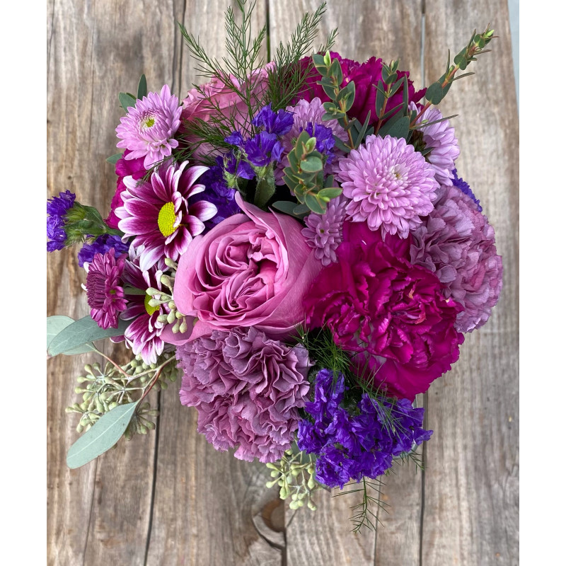 Purple Handited Bouquet - Same Day Delivery