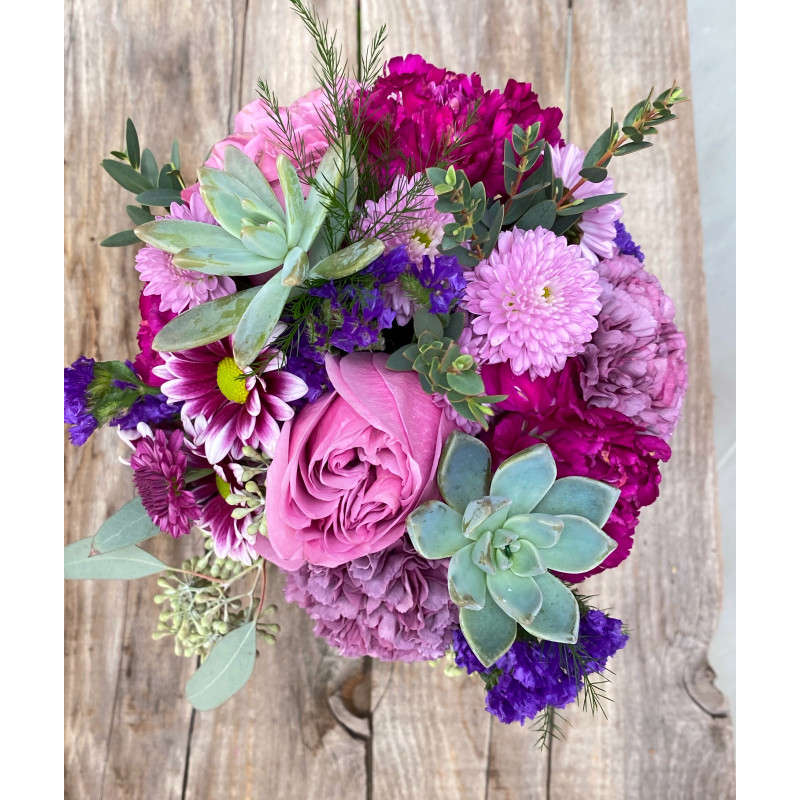 Purple Handited Bouquet - Same Day Delivery