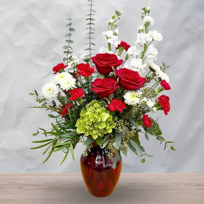Red and White Delight Bouquet - Same Day Delivery