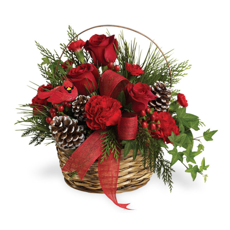 Red Cardinal Basket - Same Day Delivery