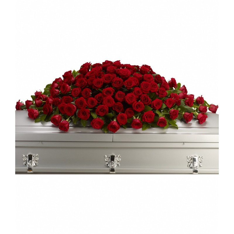 Red Rose Casket Spray - Same Day Delivery