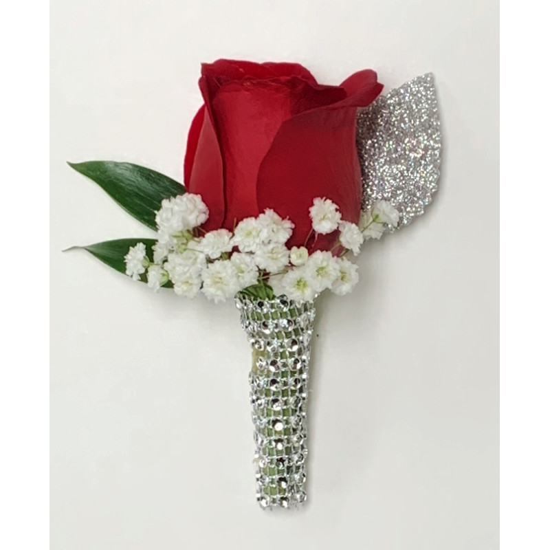 Red Rose Boutonniere - Same Day Delivery