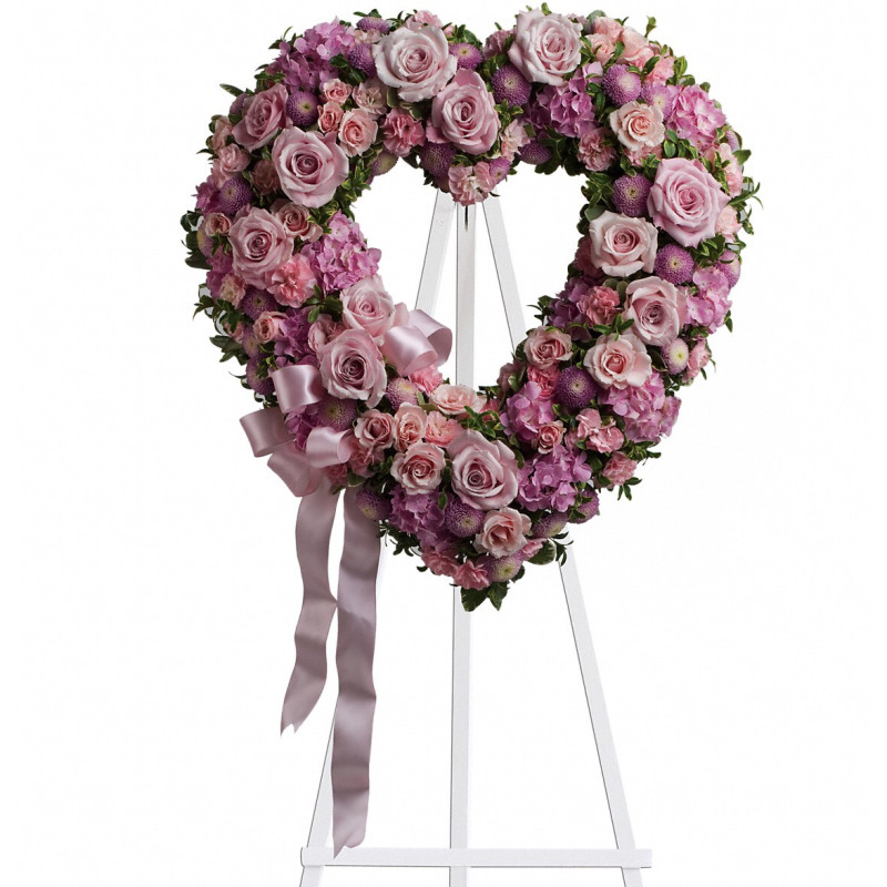 Floral Heart Designs - Rose Garden Sympathy Heart - Atlanta's Favorite