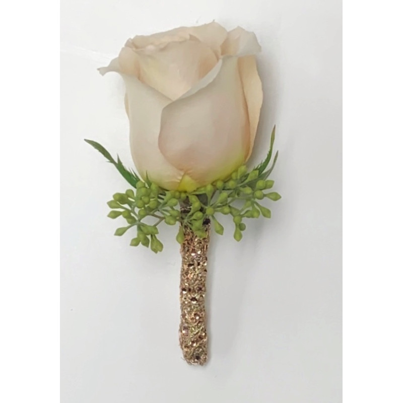 Rose Gold Boutonniere - Same Day Delivery