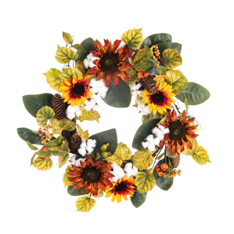 Sunflower Silk Wreath  - Same Day Delivery