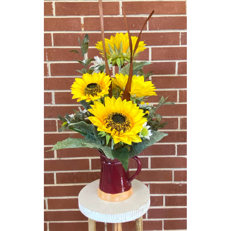 Silk Cheerful Sunflower Bouquet  - Same Day Delivery