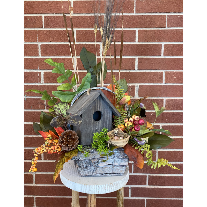 Silk Country Birdhouse Bouquet  - Same Day Delivery