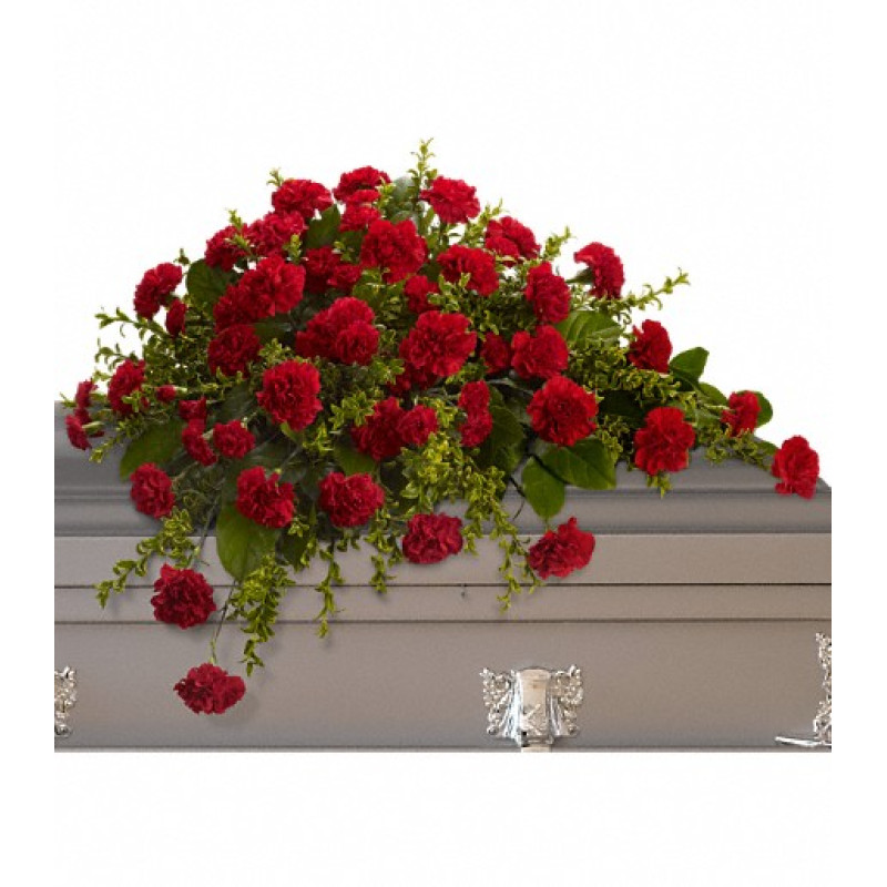 Carnation Casket Spray - Same Day Delivery