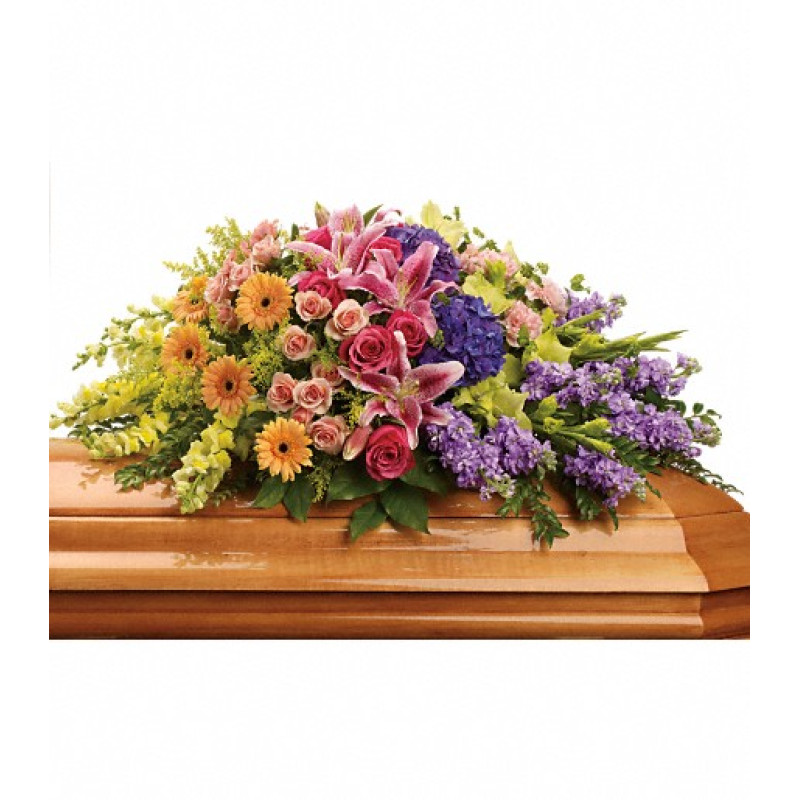Flower Garden Casket Spray - Same Day Delivery