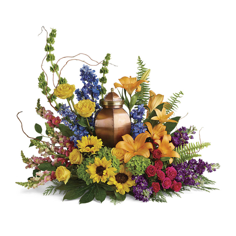 Flower Garden Cremation Tribute - Same Day Delivery