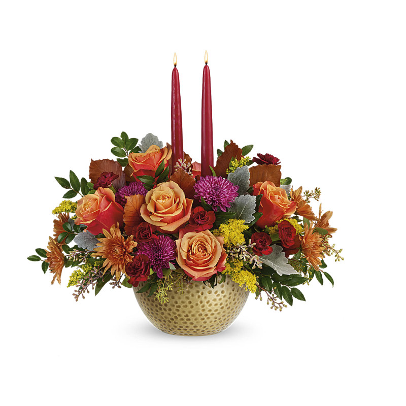 Gleaming Autumn Centerpiece  - Same Day Delivery