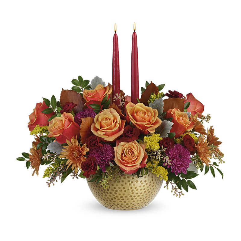 Gleaming Autumn Centerpiece  - Same Day Delivery