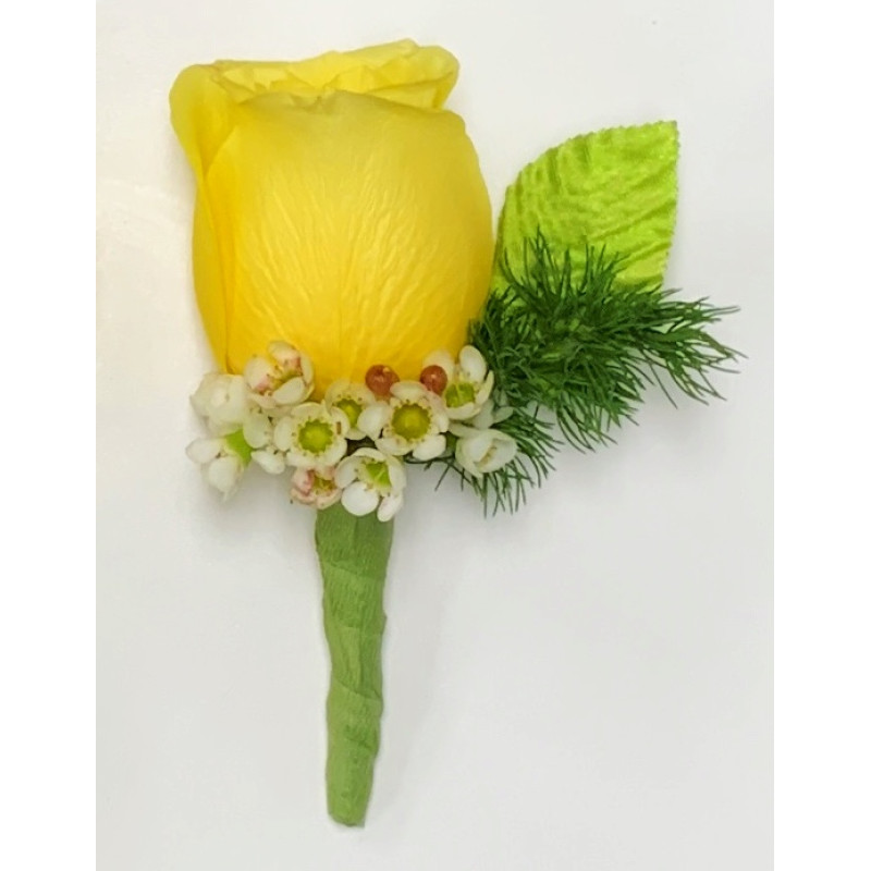 Yellow Rose Boutonniere - Same Day Delivery