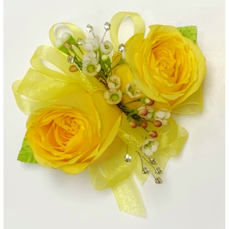 Yellow Wrist Corsage - Same Day Delivery