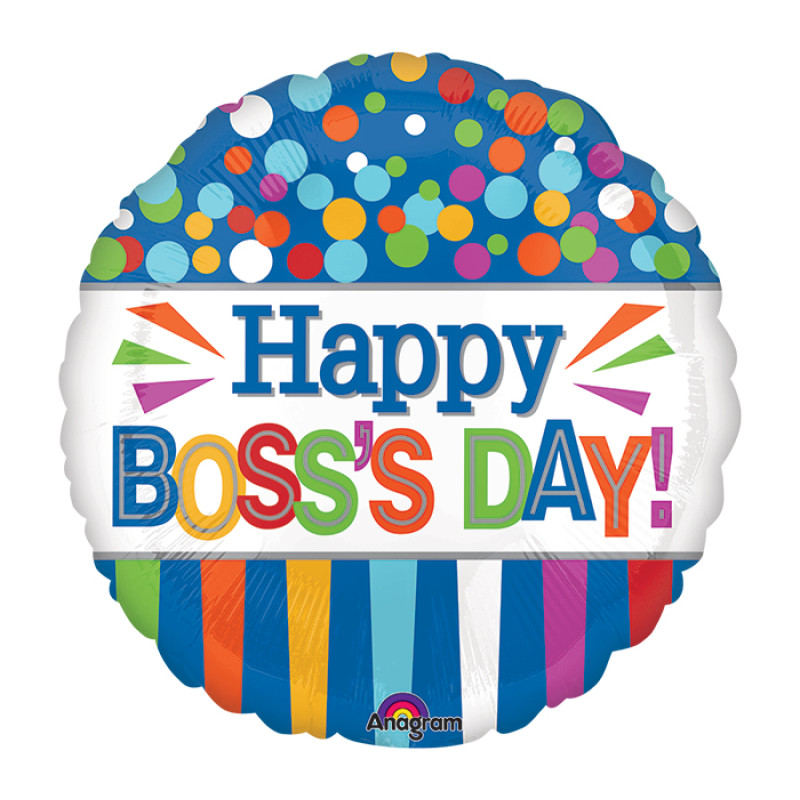 Bosses Day 18 inch balloon with helium - Same Day Delivery