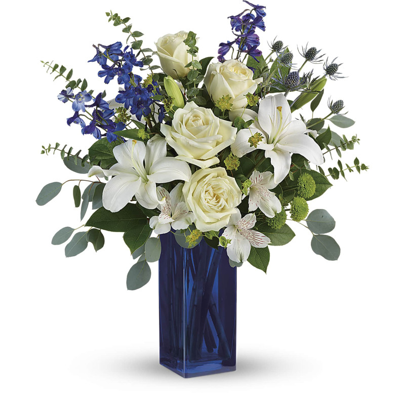 Calming Cobalt Bouquet - Same Day Delivery