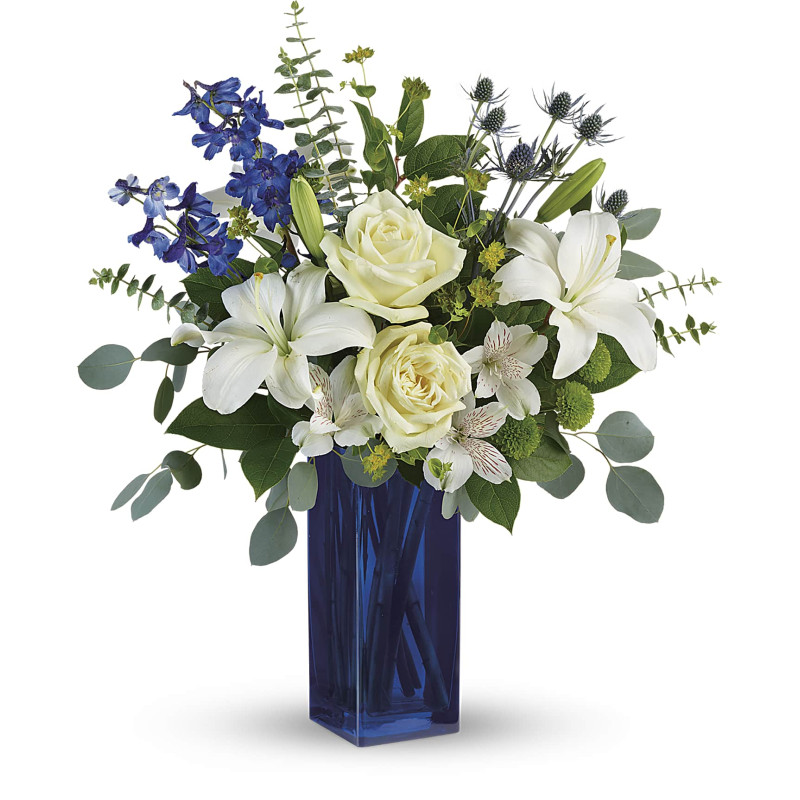 Calming Cobalt Bouquet - Same Day Delivery