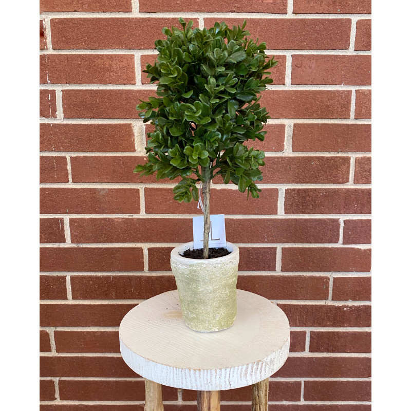 Faux Boxwood Topiary 16 inch - Same Day Delivery