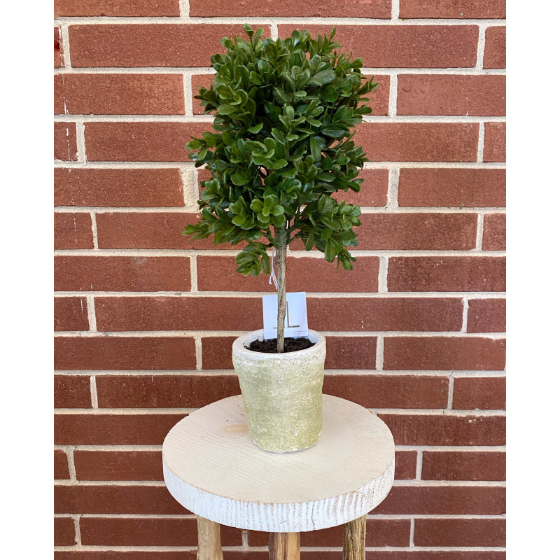 Faux Boxwood Topiary 16 inch - Same Day Delivery