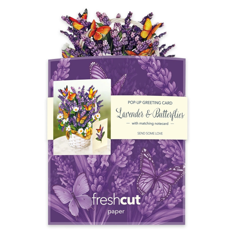 Lavender & Butterfly Fresh Cut Paper Mini - Same Day Delivery