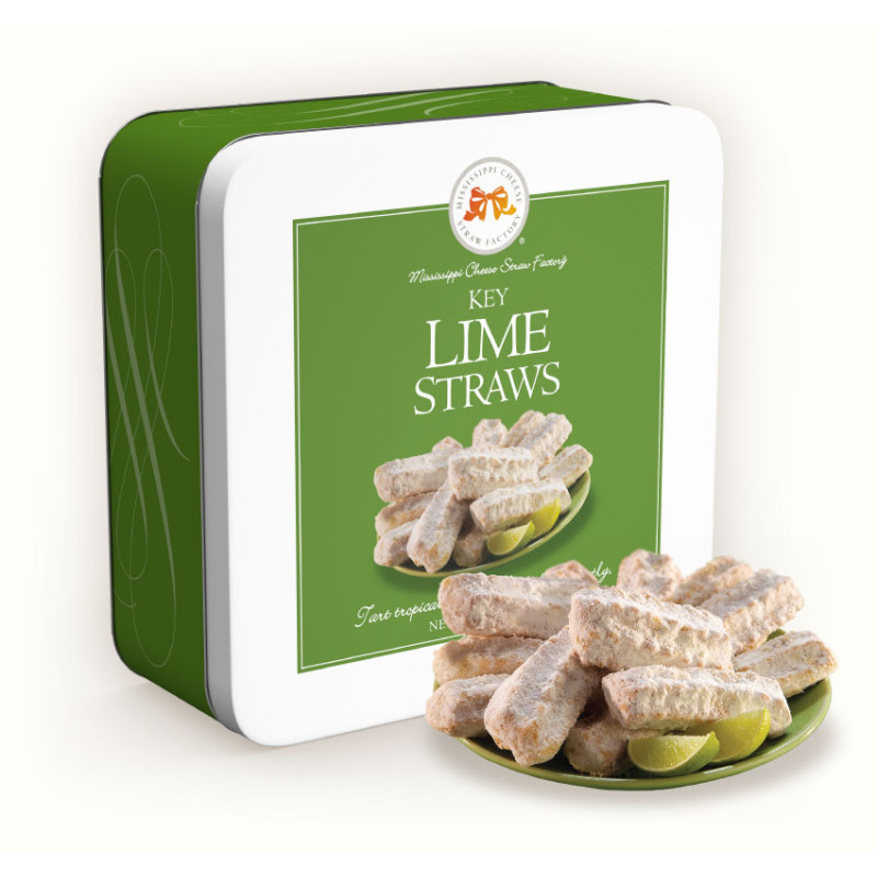 Key Lime Straws Gift Tin - Same Day Delivery