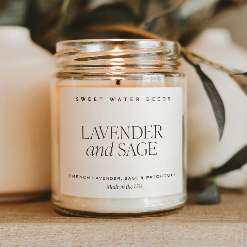 Lavender and Sage Candle - Same Day Delivery