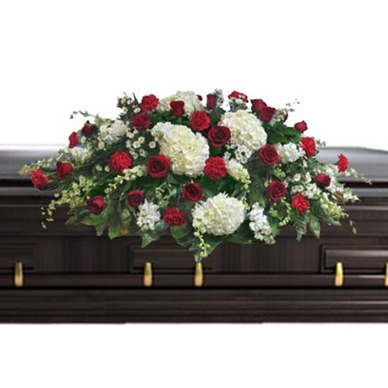 Rose and Hydrangea Casket Spray - Same Day Delivery