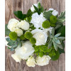 White Handtied Bouquet: Fancy