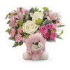 Precious Pink Bear Bouquet: Traditional