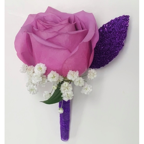 Lavender Rose Boutonniere